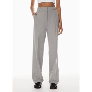 Aritzia Babaton Agency Pants High Waisted City Wool Twill Trousers Straight Gray